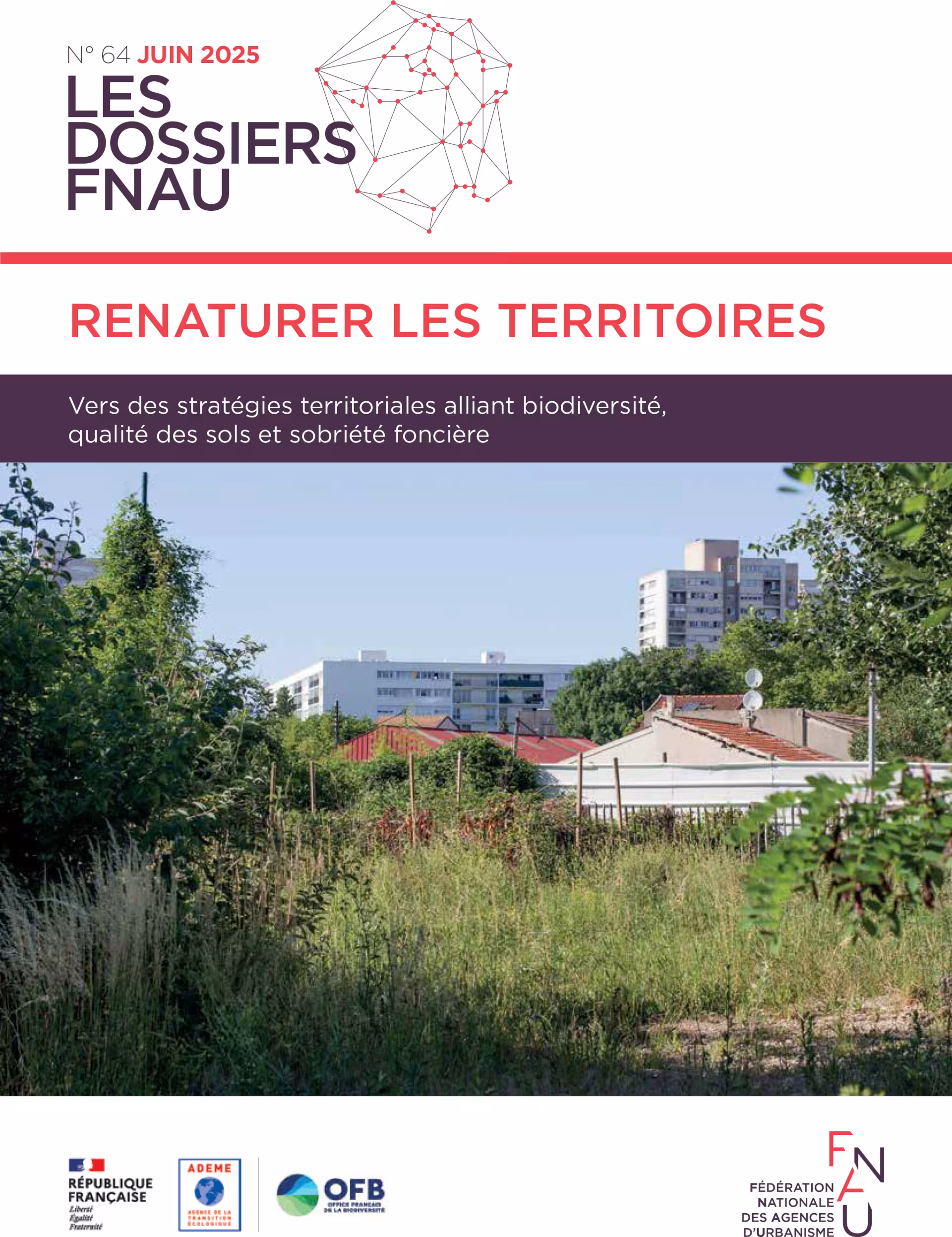 Couverture du dossier de la FNAU sur la renaturation des territoires