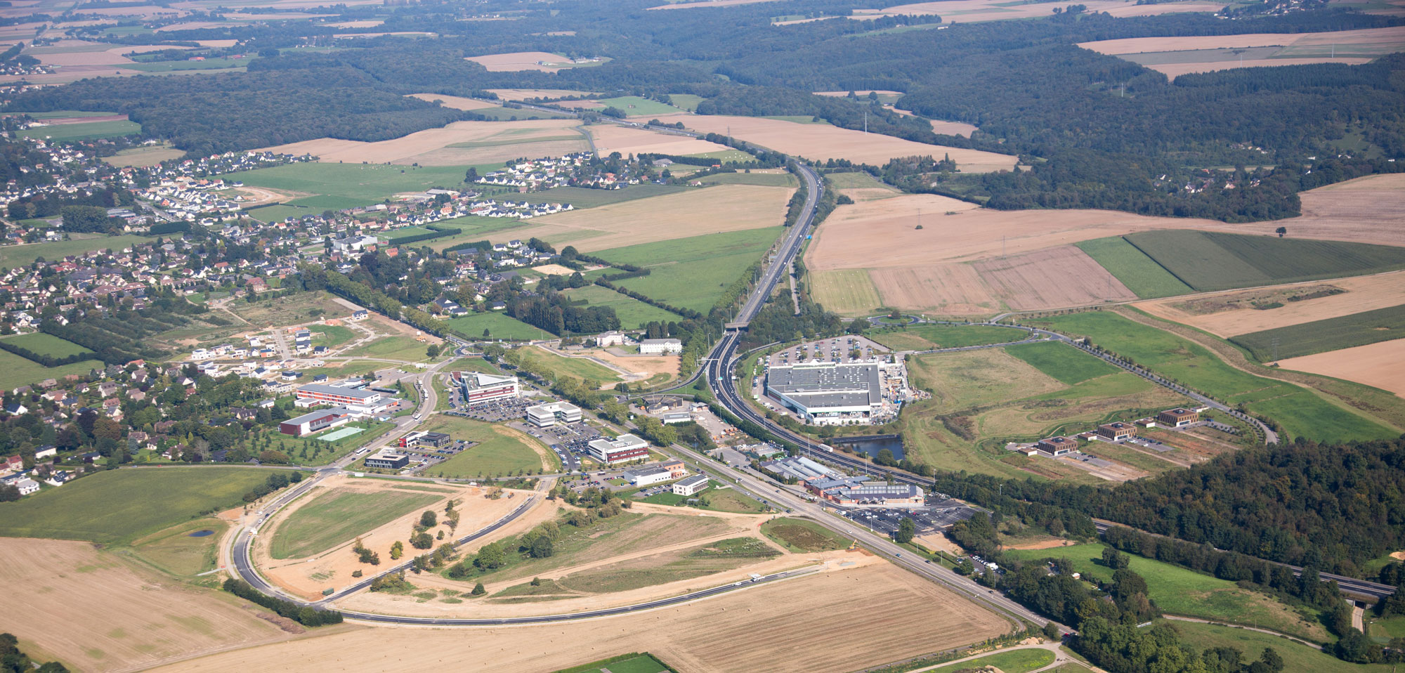 Isneauville. Vue aérienne oblique