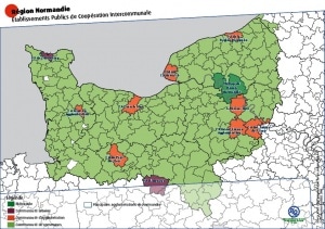 Nouvelle région Normandie - Établissements Publics de Coopération Intercommunale