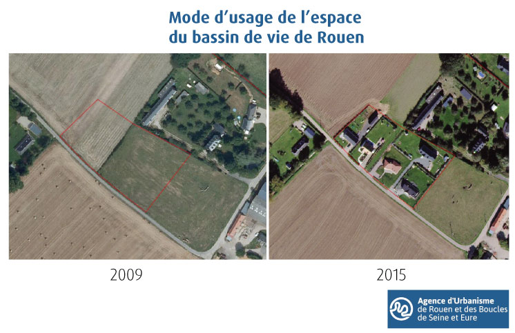 MUE - Evolution du poste 13 (activités agricoles) vers le poste 33 (habitat individuel peu dense)