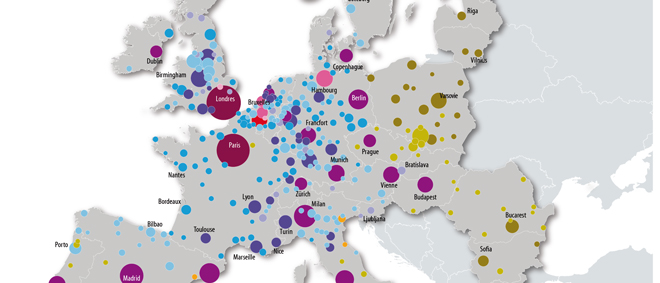 Typologie des aires urbaines européennes (DATAR)