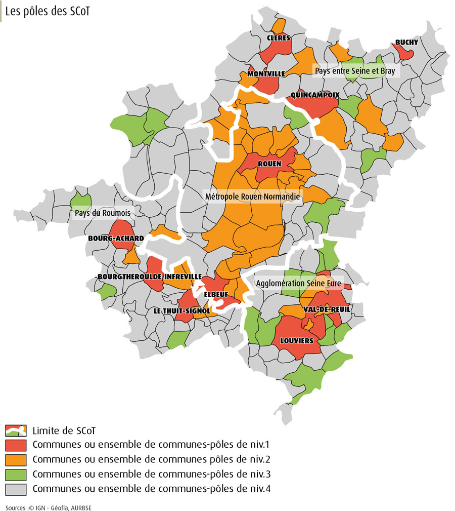 nterSCoT : Classiﬁcation harmonisée des communes par niveau de pôle SCoT