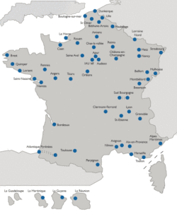 Les agences d'urbanisme en France FNAU (source AURH - 2017)